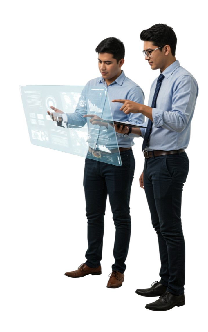 Desarrolladores revisando datos